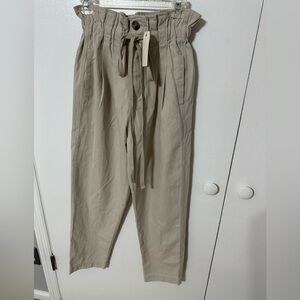 By Together khaki pants with Paper Bag Waist